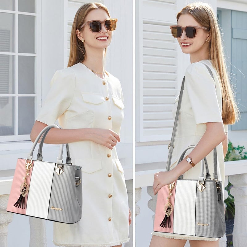 SiMYEER Purses and Handbags for Women Leather Tote Shoulder Bag Medium Satchel Purse Top Handle Bags for Ladies - Image 2